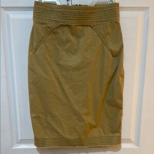 Olive Green Khaki Women's Skirt zips in back